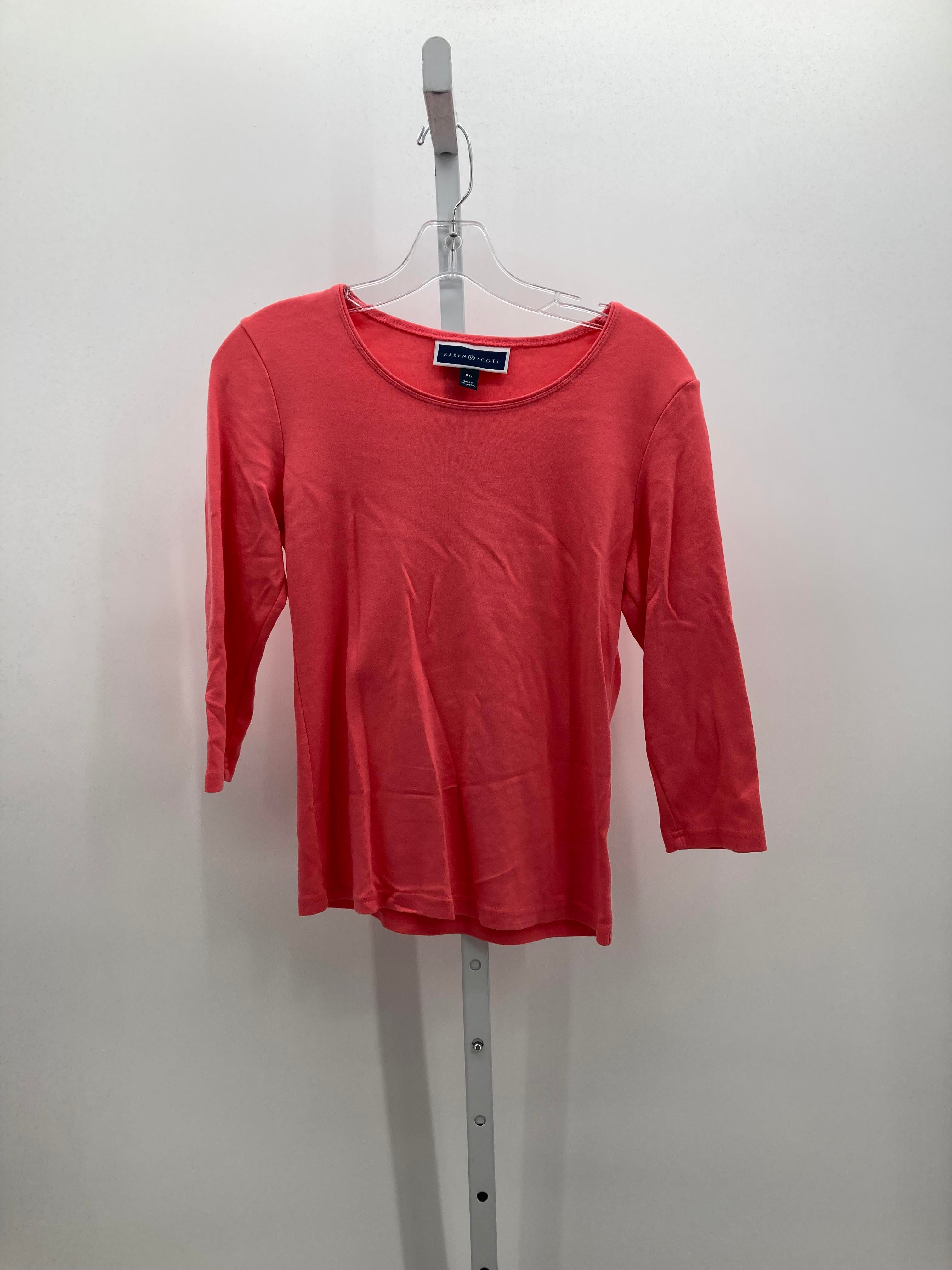 Karen Scott Size Small Petite Petite 3/4 Sleeve Shirt