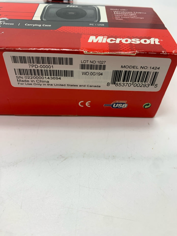 NIB MICROSOFT LIFECAM WEBCAM FOR NOTEBOOKS- HD-6000