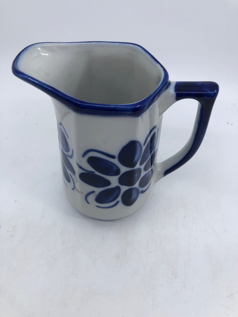 20 PC GREY/BLUE FLOWER DISH SET-SVC 6.