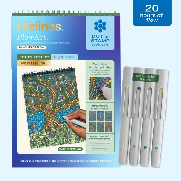 New FlowArt® - Dot-By-Letter, Majestic Earth - Metallic Ink