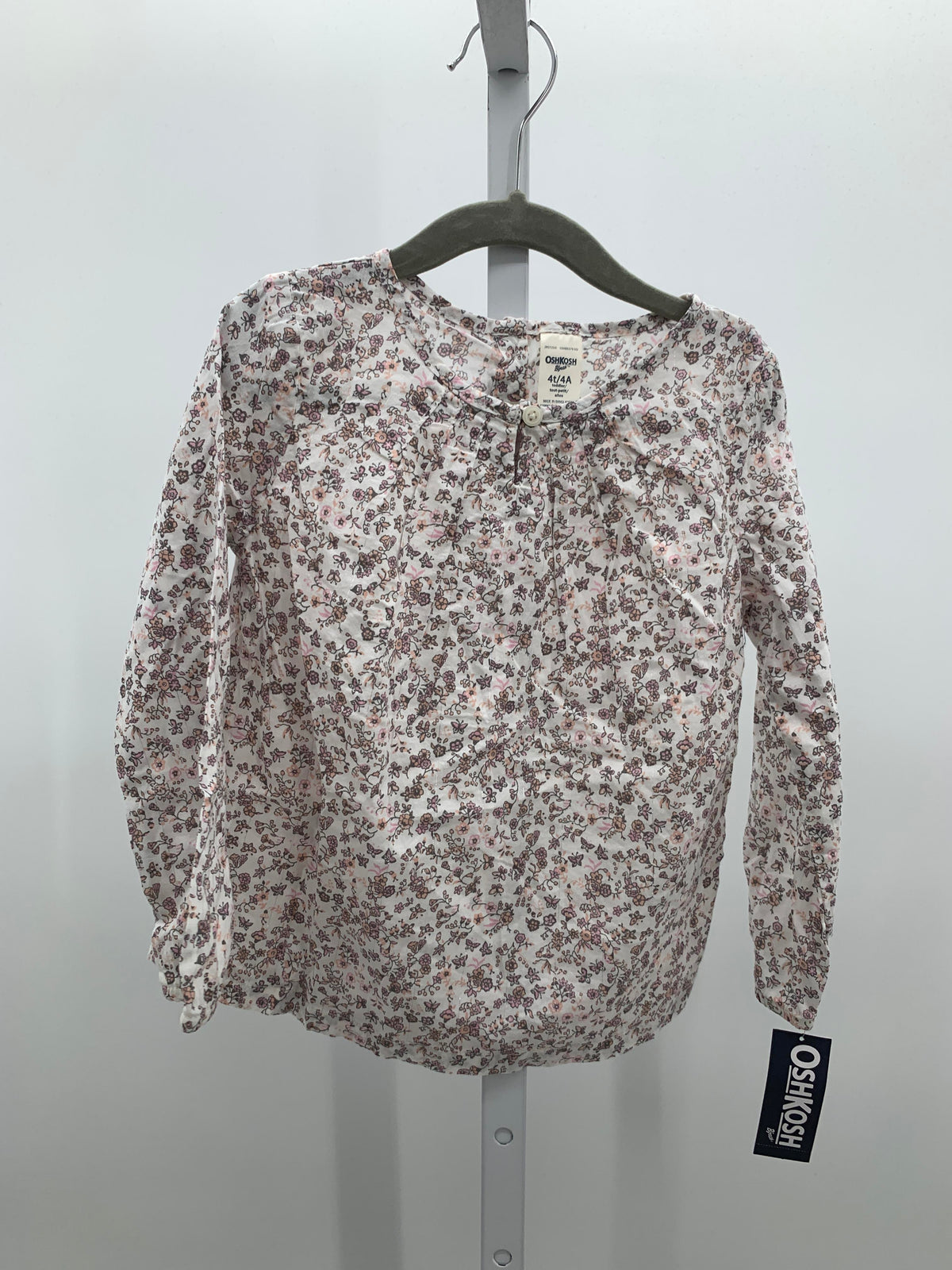 Osh Kosh Size 4T Girls Long Sleeve Shirt
