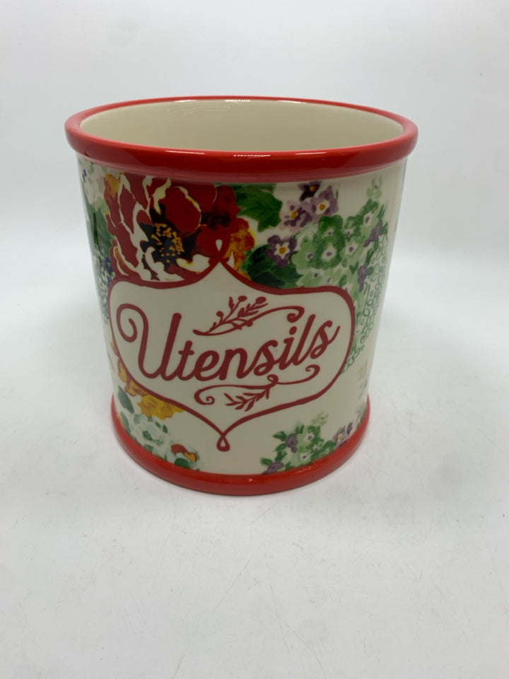 FLORAL UTENSIL HOLDER.