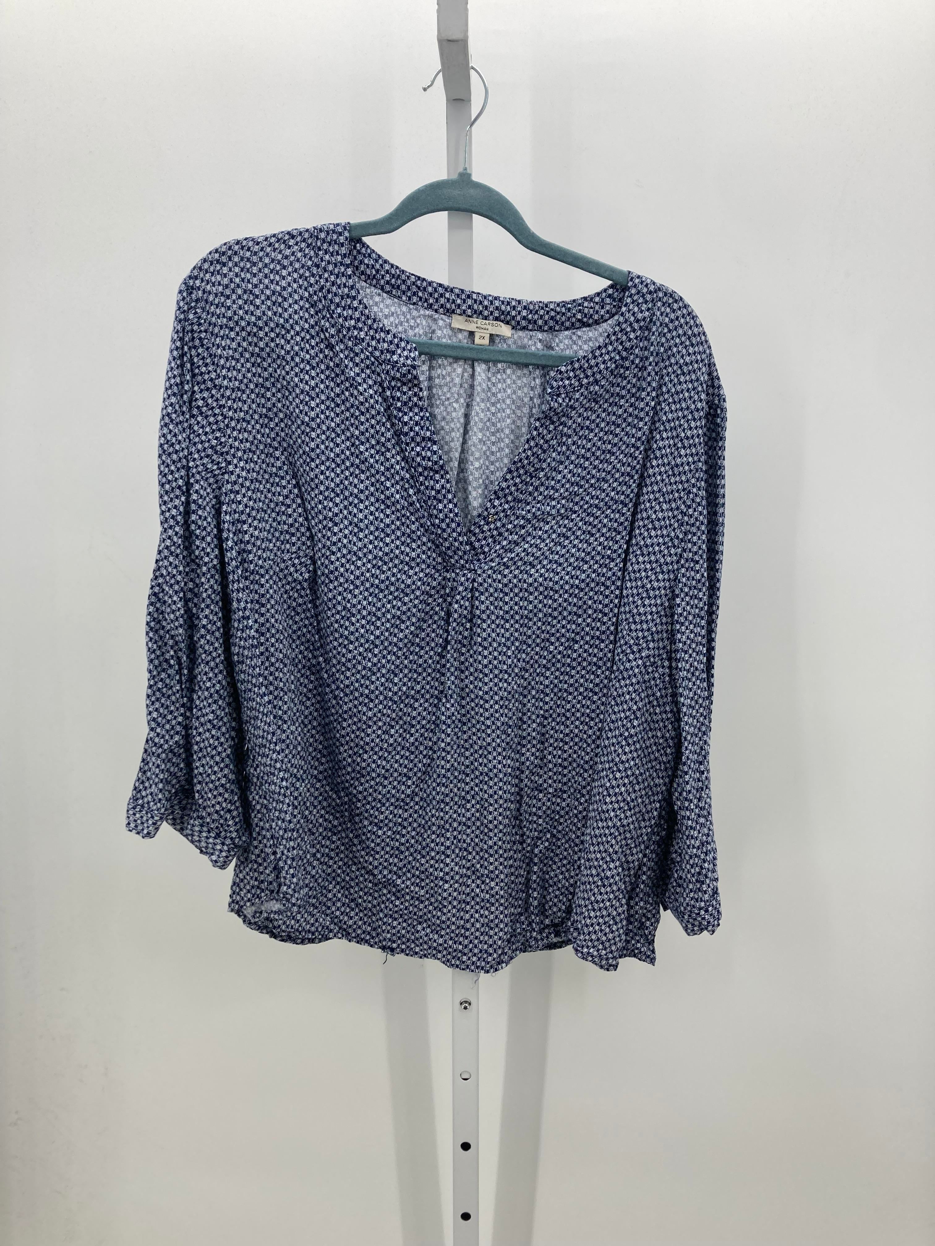 Anne Carson Size 2X Womens 3/4 Sleeve Shirt