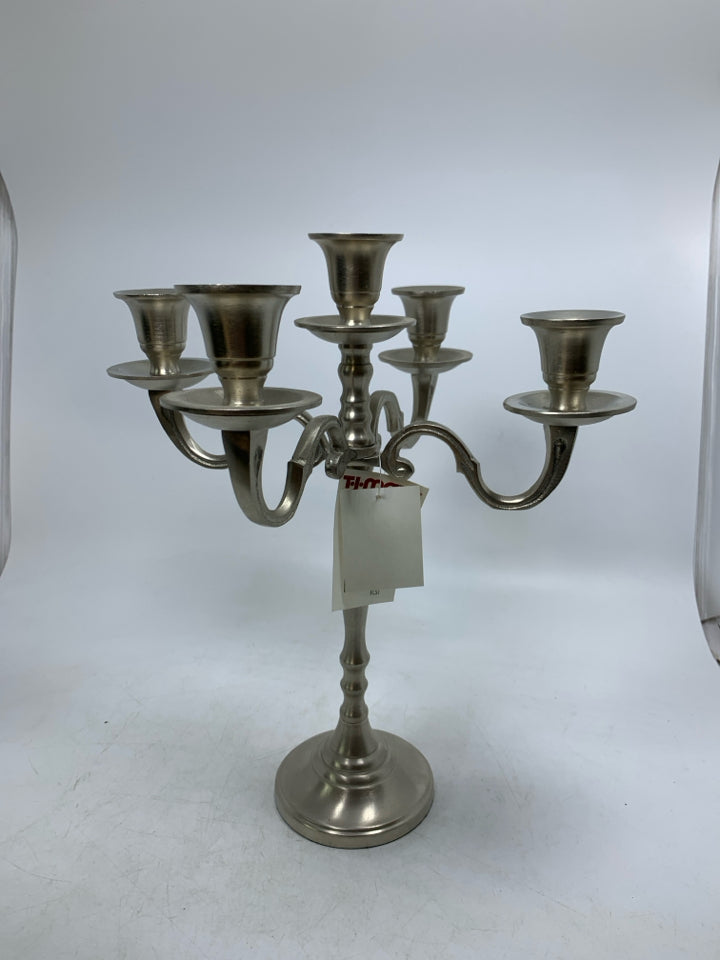5 SLOT PILLAR METAL CANDLE HOLDER.