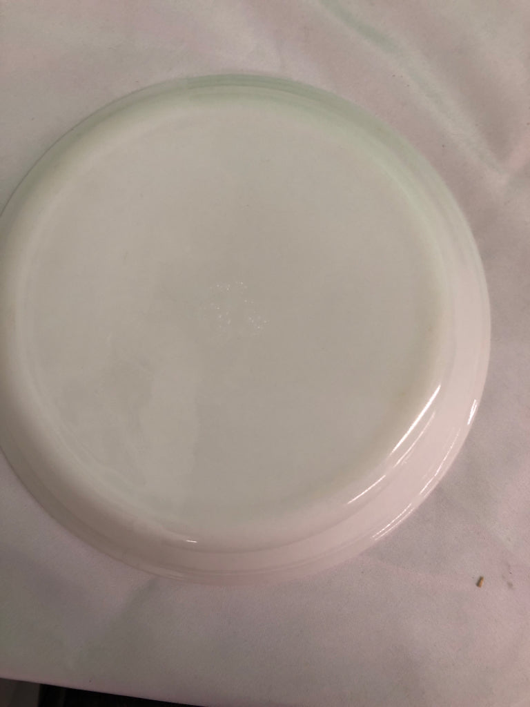 VTG MILK GLASS PIE DISH.