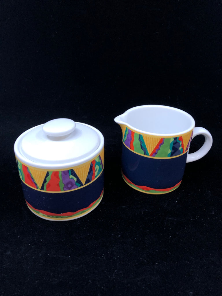2PC VIBRATO CREAM & SUGAR SET.