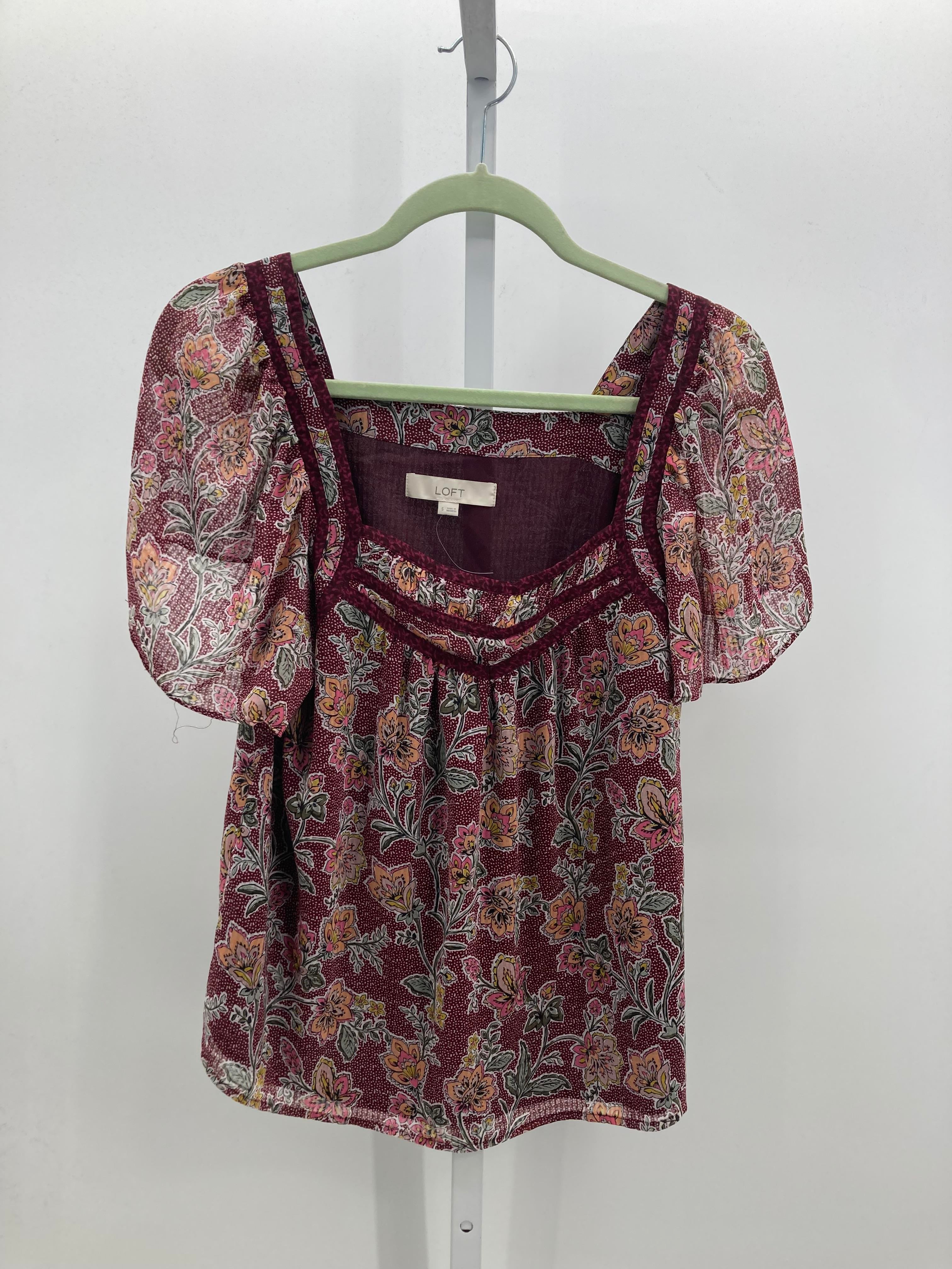Loft Size Small Misses Short Sleeve Shirt