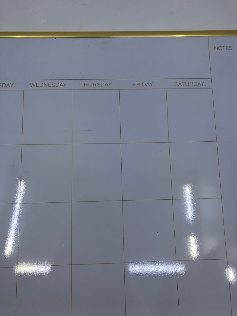 CALENDAR WHITE BOARD.