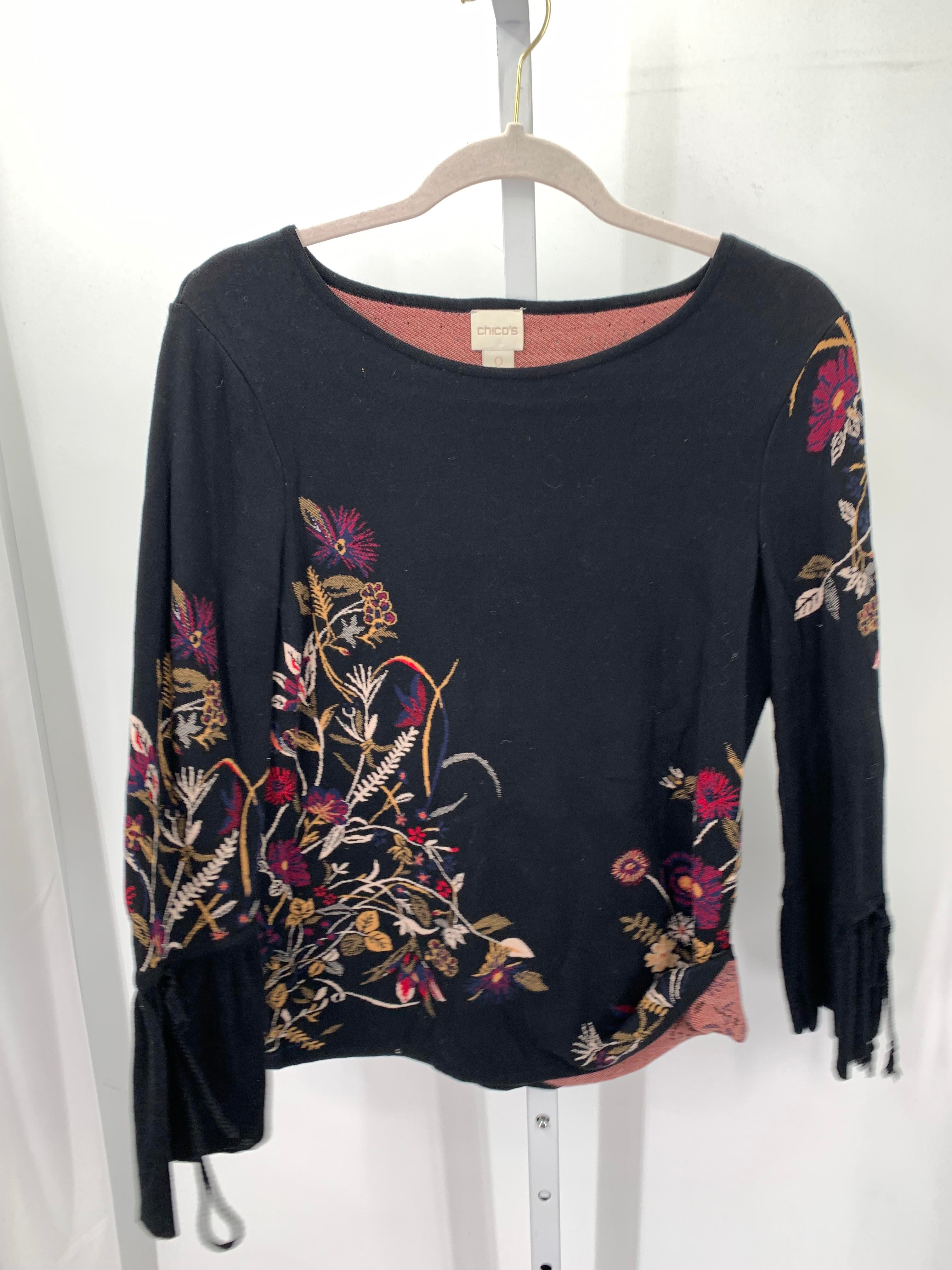 Chico's Size X Small Misses Long Sleeve Shirt