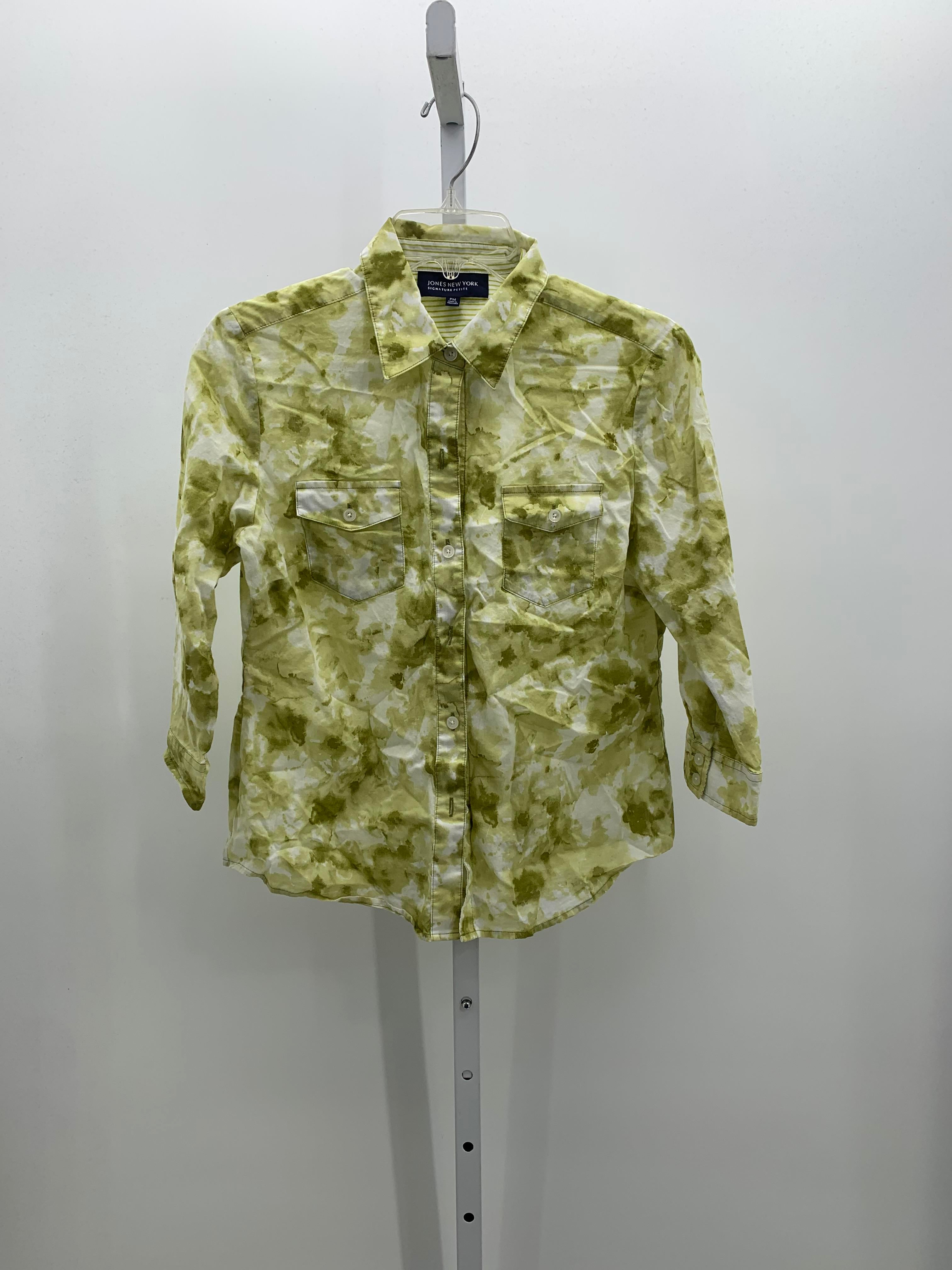 Jones New York Size Medium Petite Petite 3/4 Sleeve Shirt