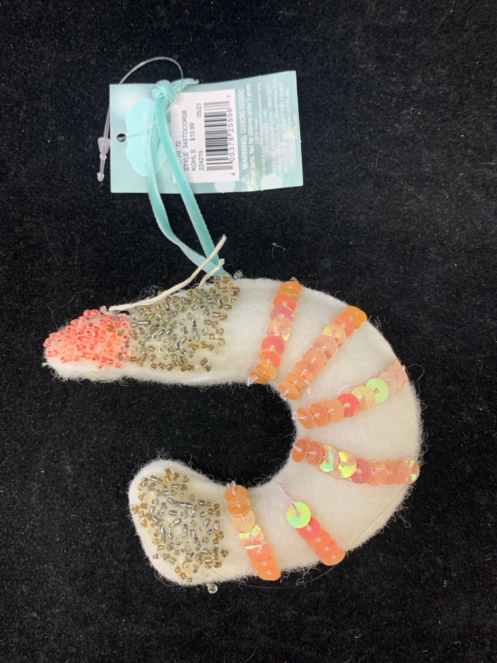 NWT PLUSH SHRIMP ORNAMENT.