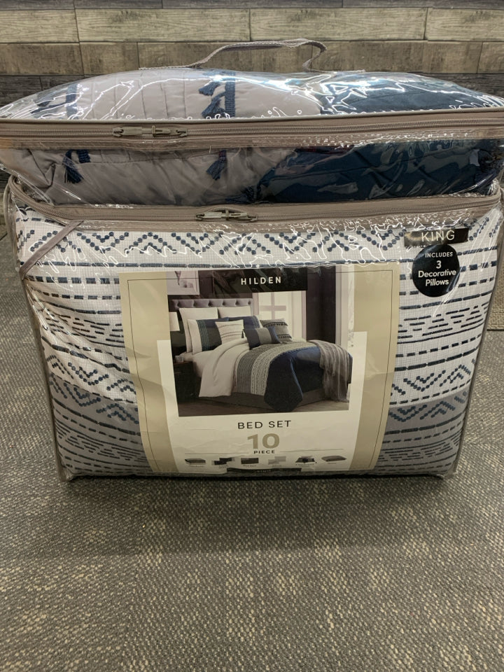 NIP 10PC KING BED SET.