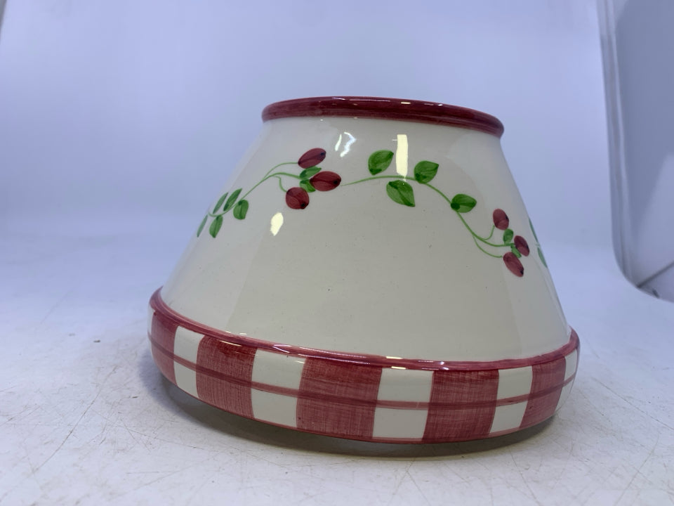 PINK FLOWERS & PLAID JAR SHADE