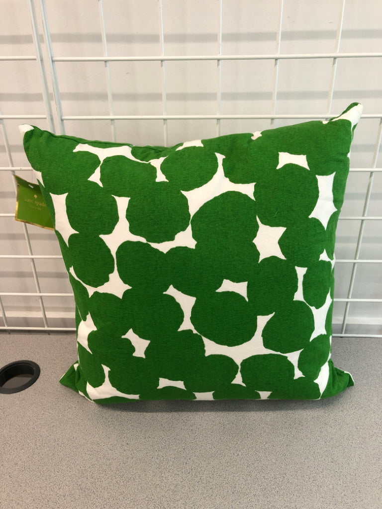 NWT KATE SPADE GREEN DOTTED PILLOW.