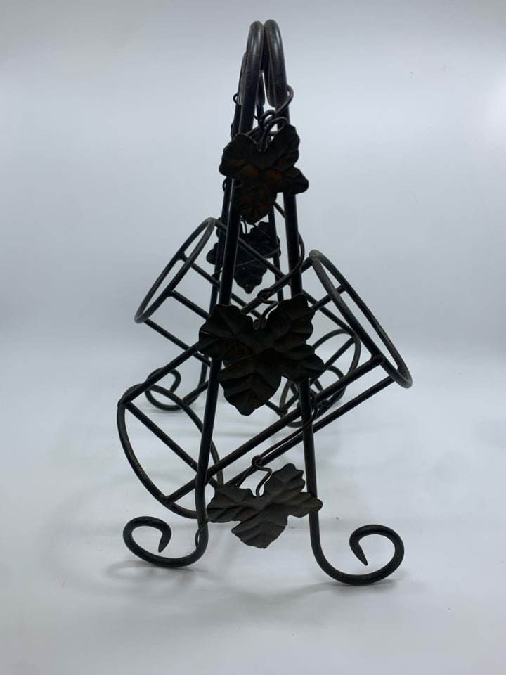 2-SLOT METAL LEAF WINE HOLDER.