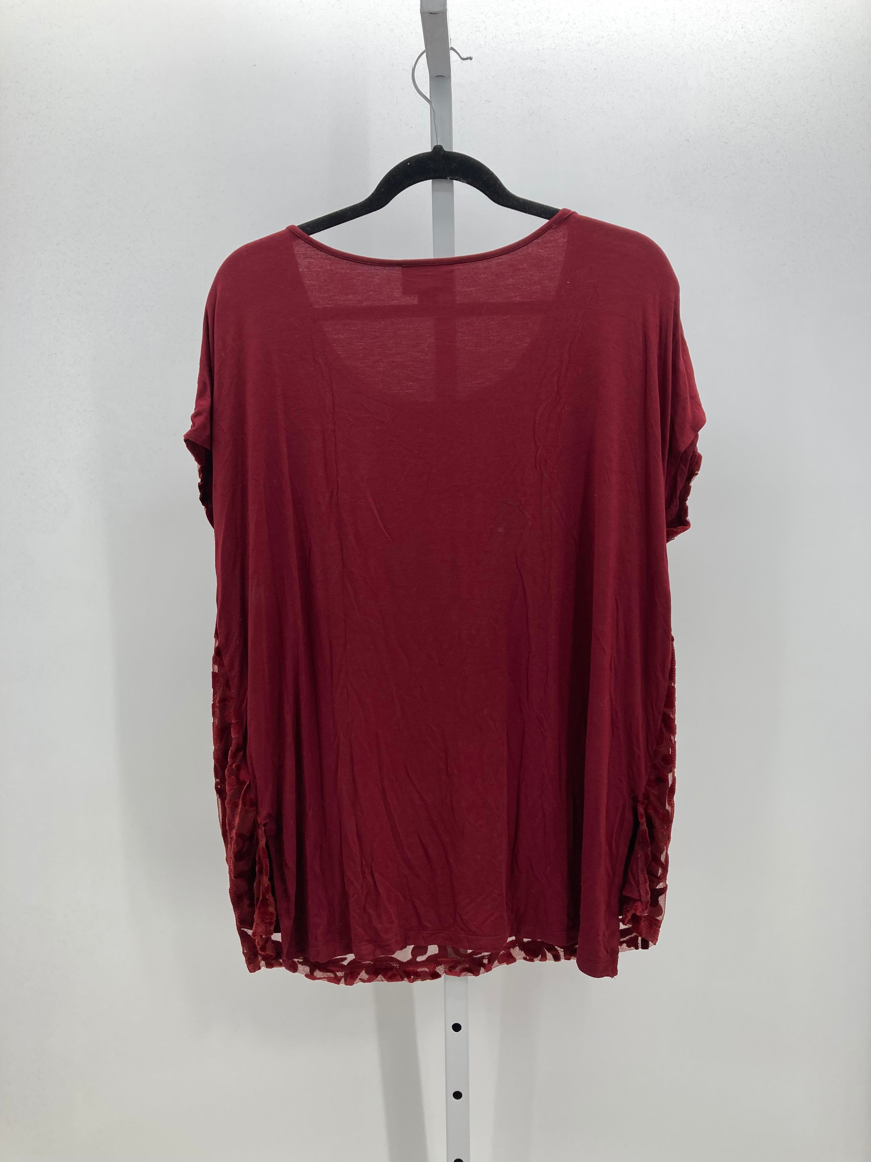 Ava & Viv Size 1X Womens Short Sleeve Shirt