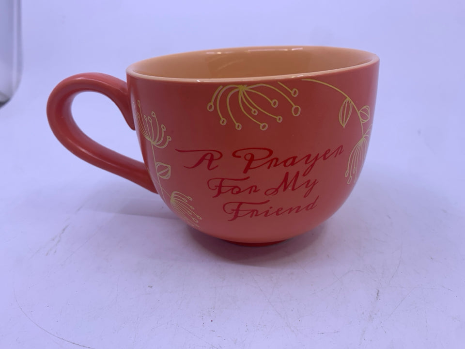 DEAR GOD- SALMON PINK MUG.