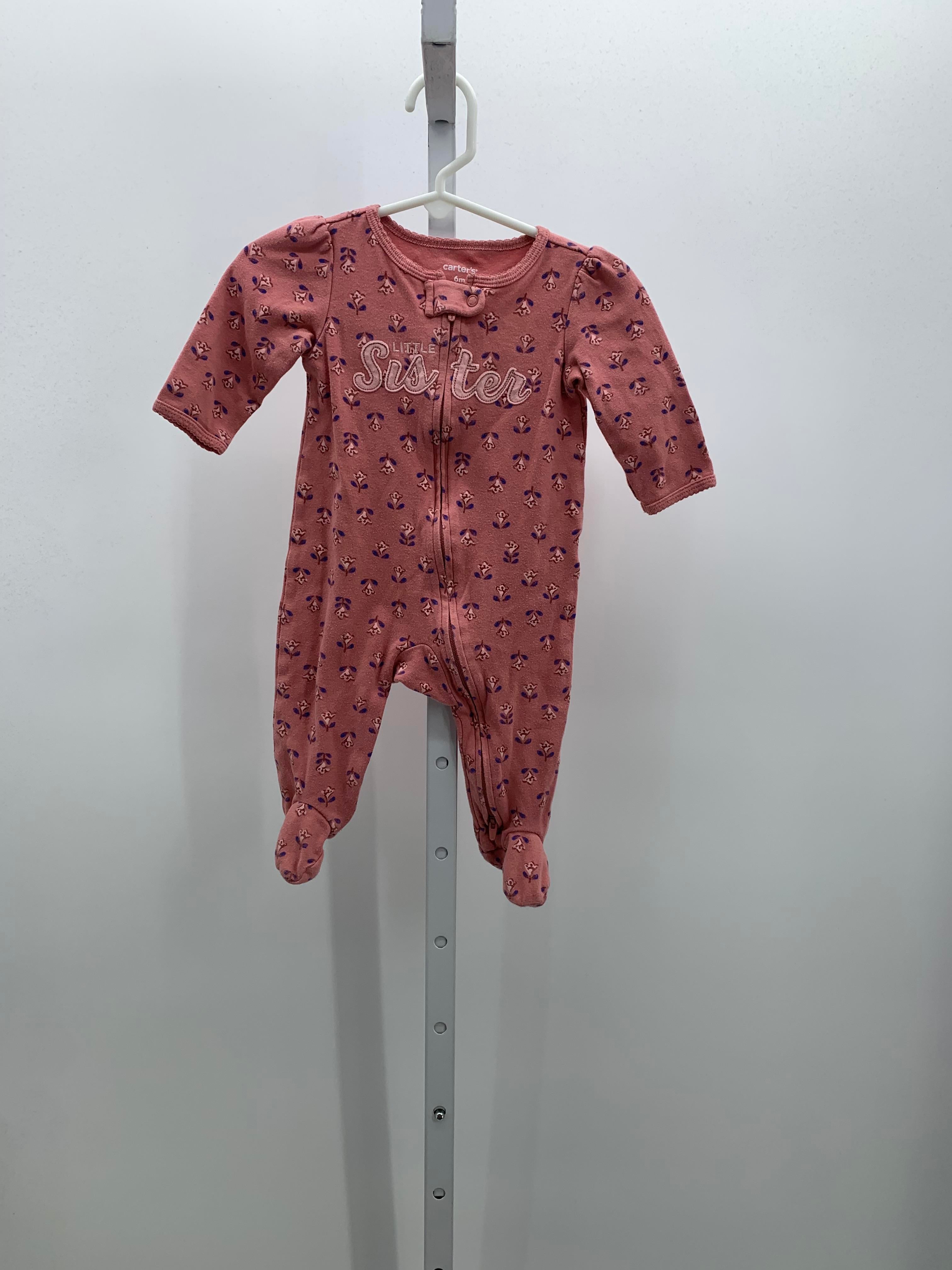 Carters Size 6 Months Girls Long Slv. Romper