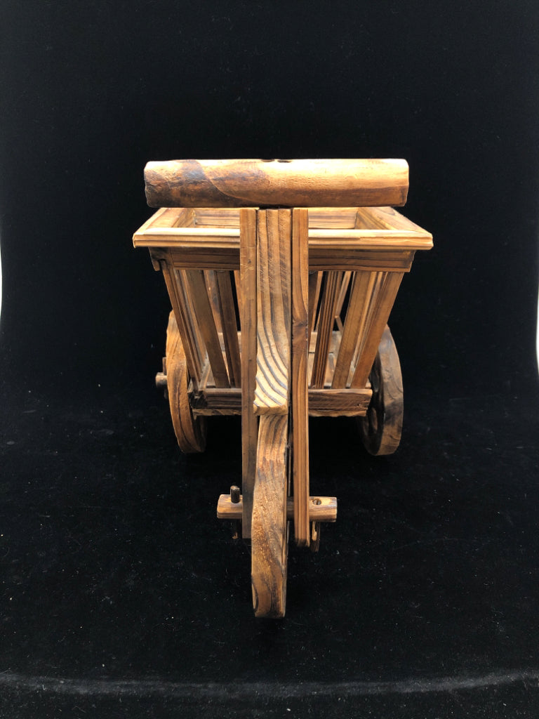 WOODEN TRICYCLE DECOR W/BASKET.