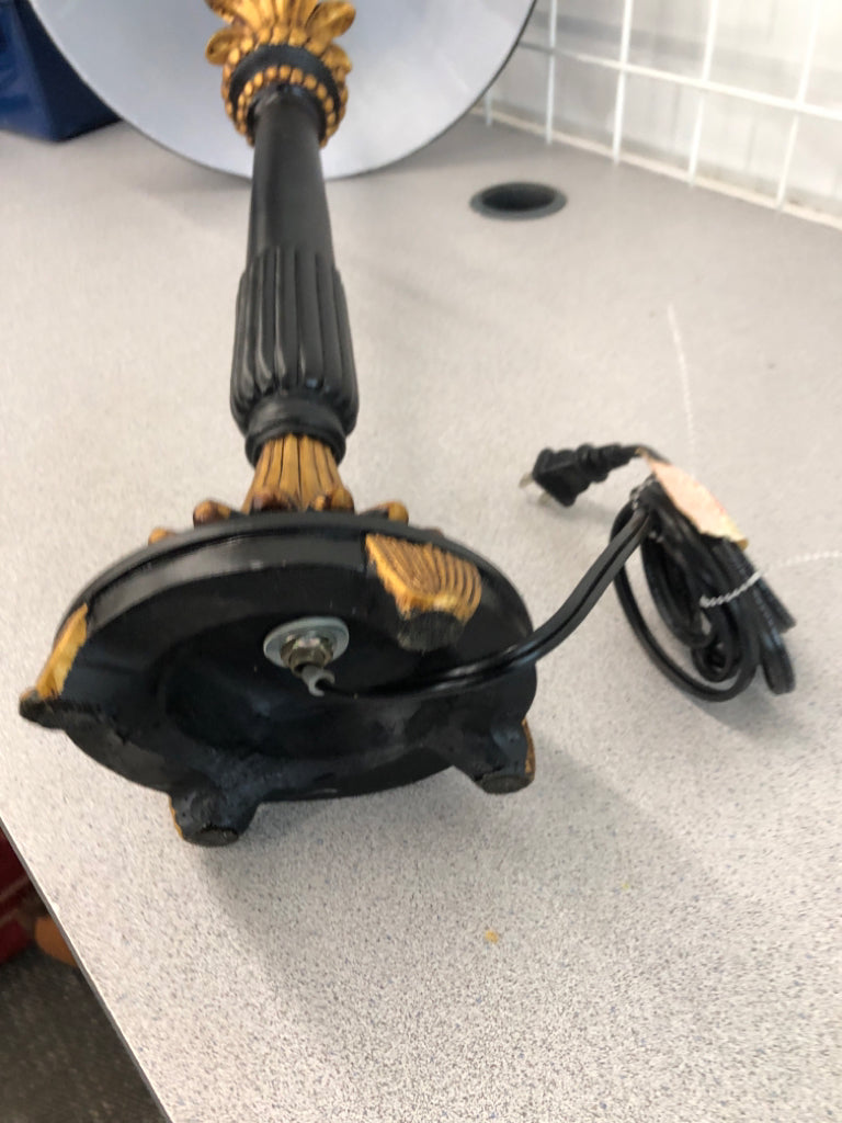 BLACK LAMP W/GOLD STITCH.