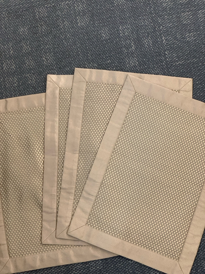4PC GOLD FABRIC PLACEMATS.