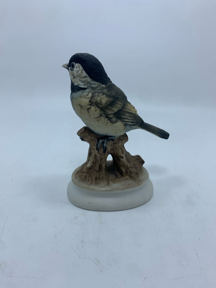 BLACK CHICKADEE FIGURINE.