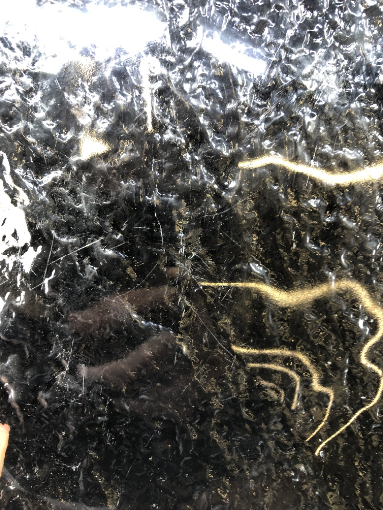 CLEAR CRACKLE GLASS PLATTER.