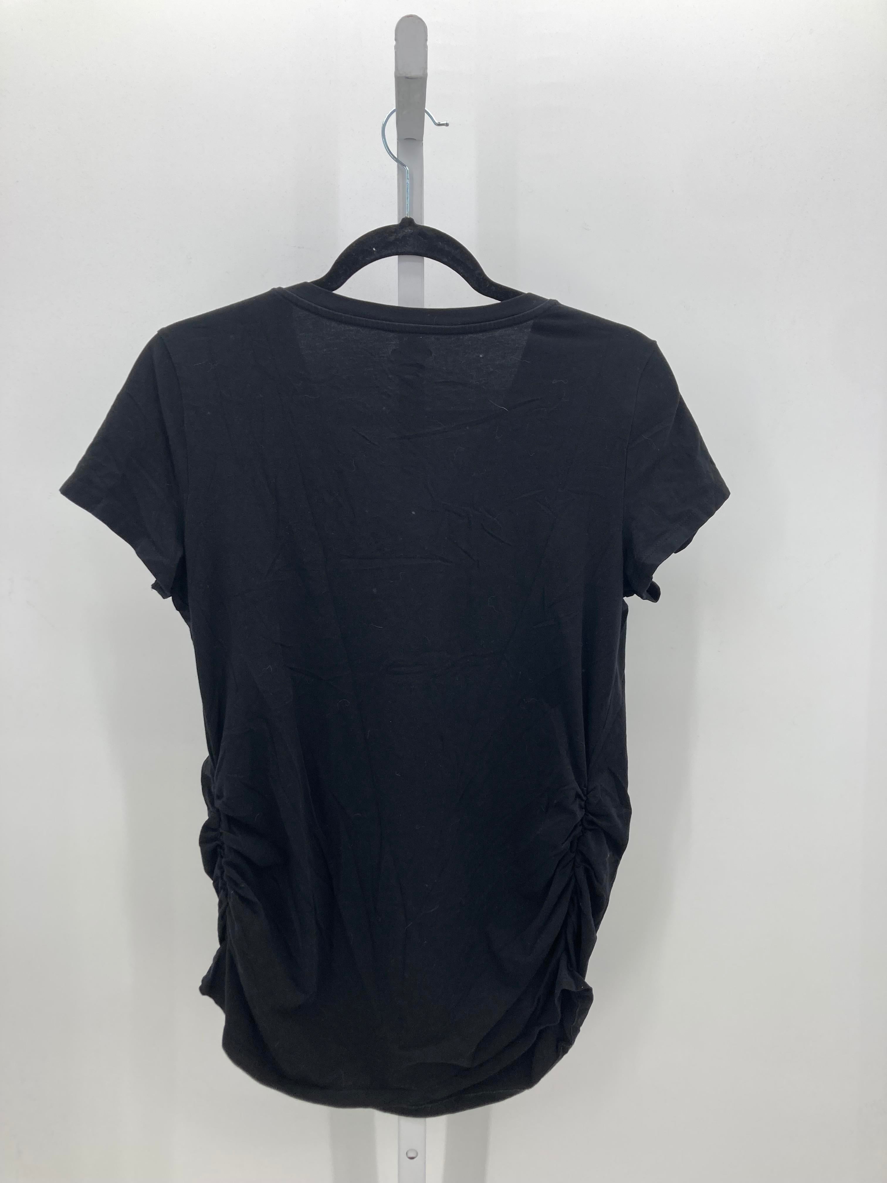 Old Navy Black Size Large Maternity Short Sleeve Shirt