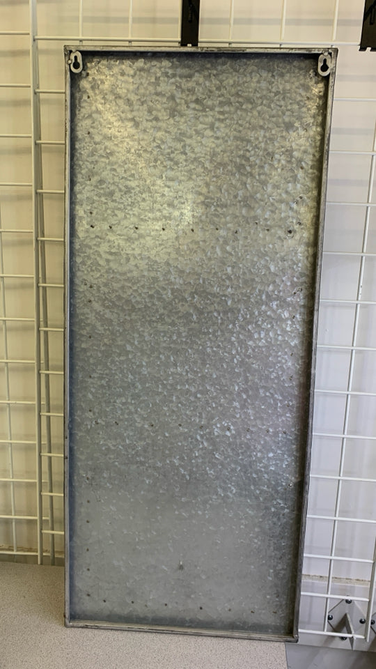 GALVANIZED METAL 3 TIER FOLDER WALL HANGING.