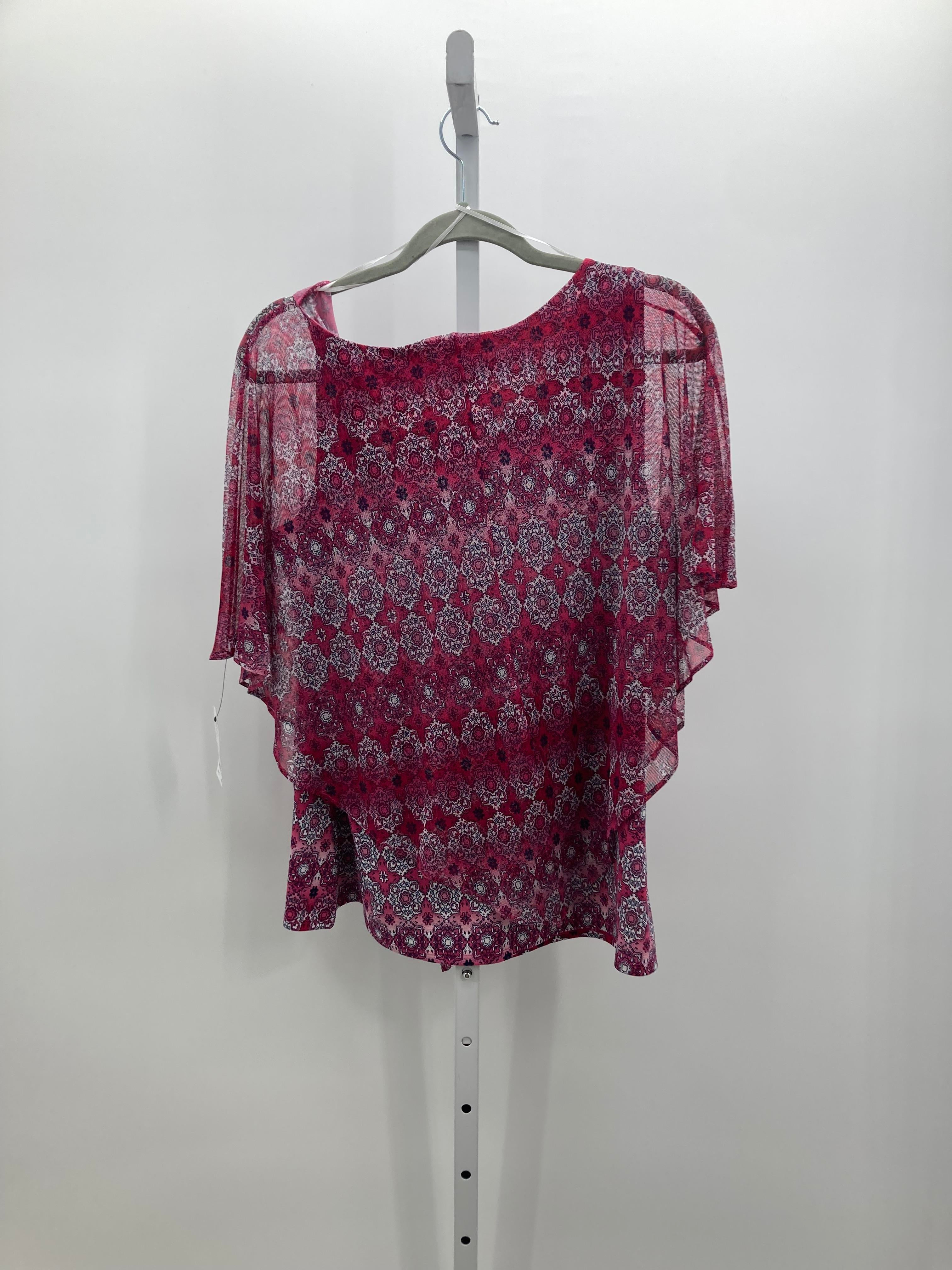 NY Collection Size Large Petite Petite Short Sleeve Shirt