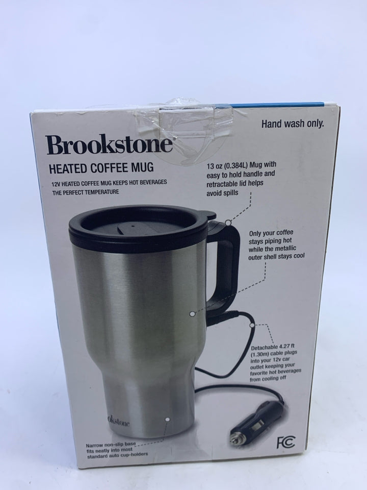 NIB BROOKSTONE HEATED COFFEE MUG
