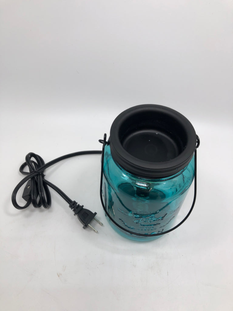 BLUE MASON JAR WAX MELT LAMP.