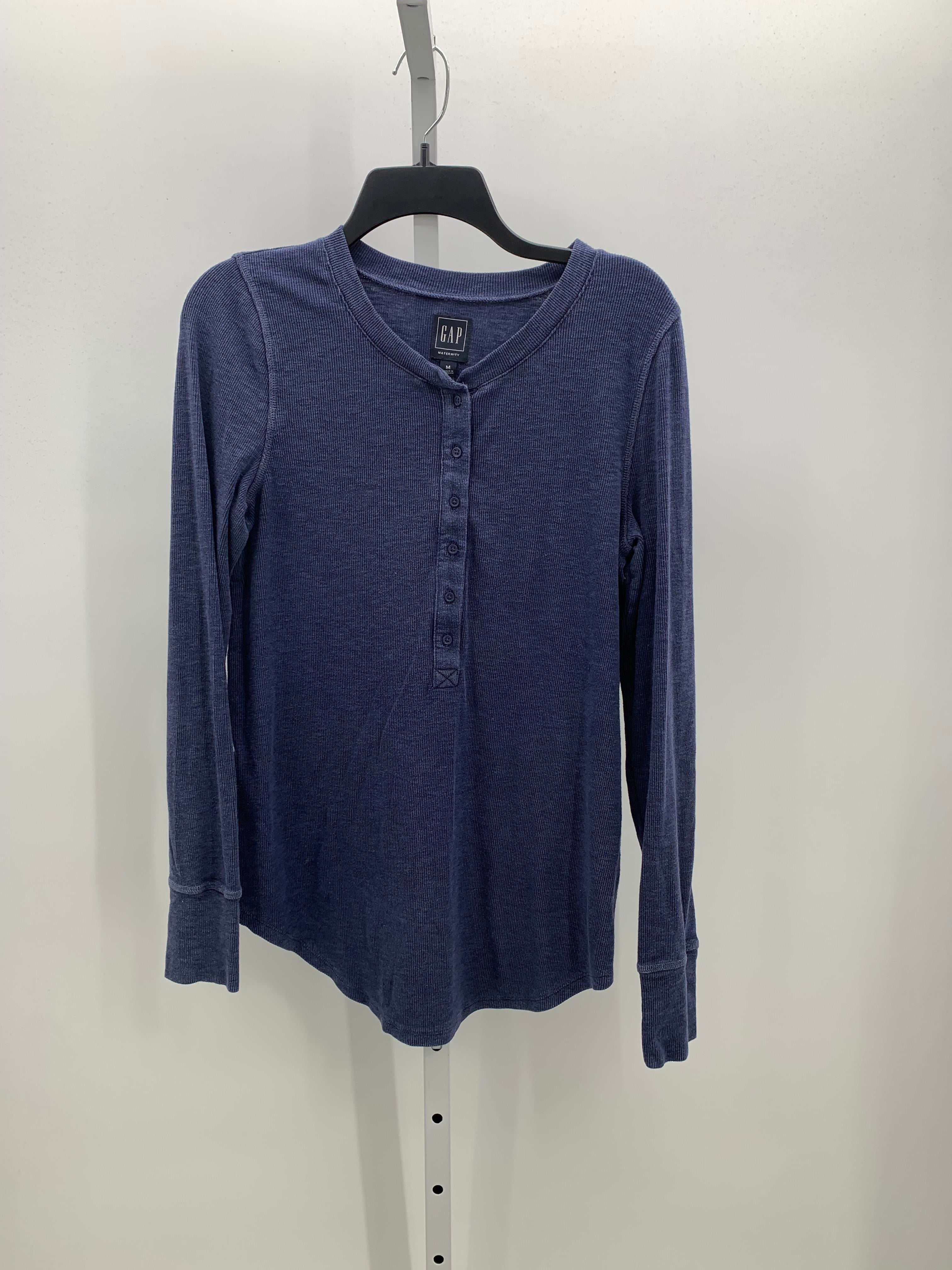 Gap Blue Size Medium Maternity Long Sleeve Shirt