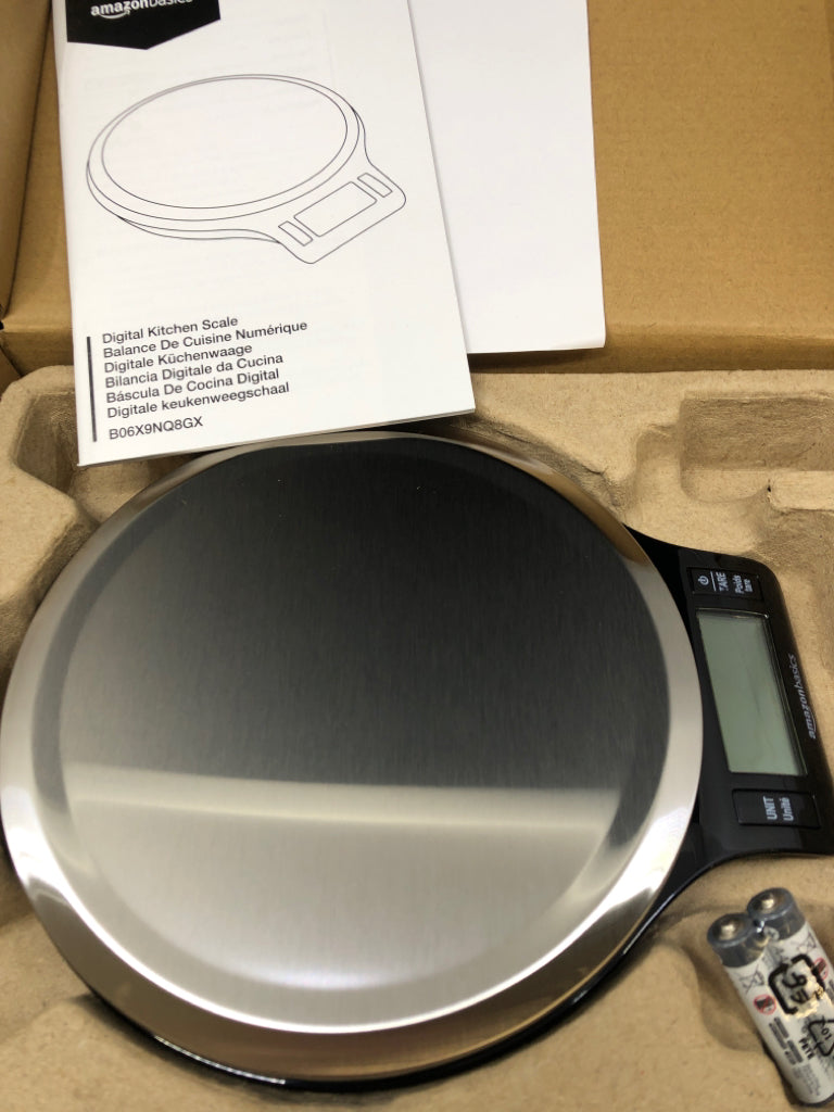 NIB AMAZON BASICS DIGITAL KITCHEN SCALE.