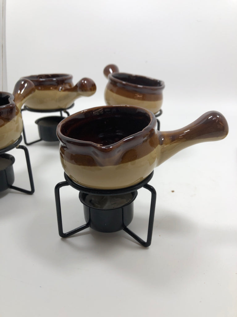 4PC BUTTER WARMERS ON STANDS- IN BOX