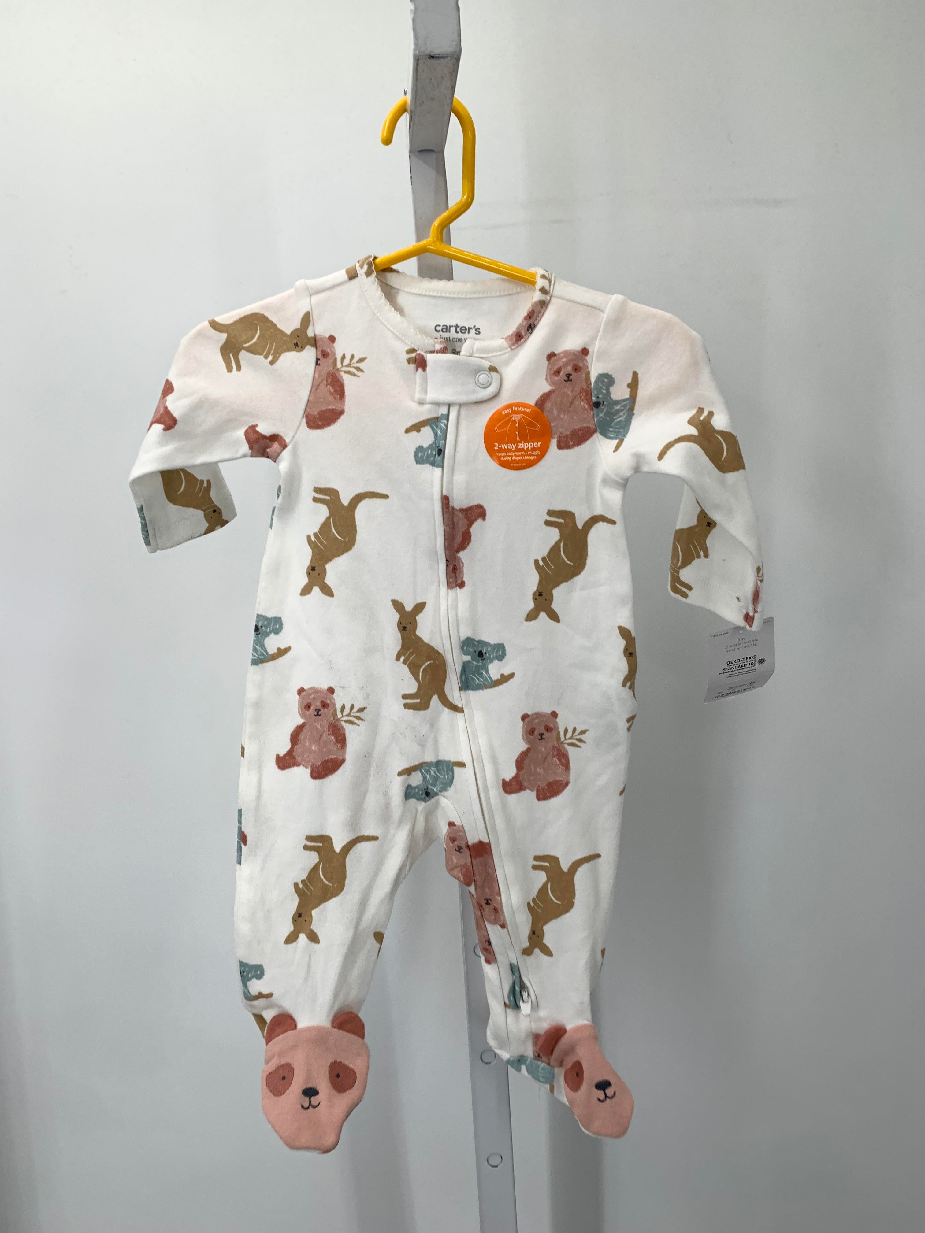 Carters Size 3 Months Girls Long Slv. Romper