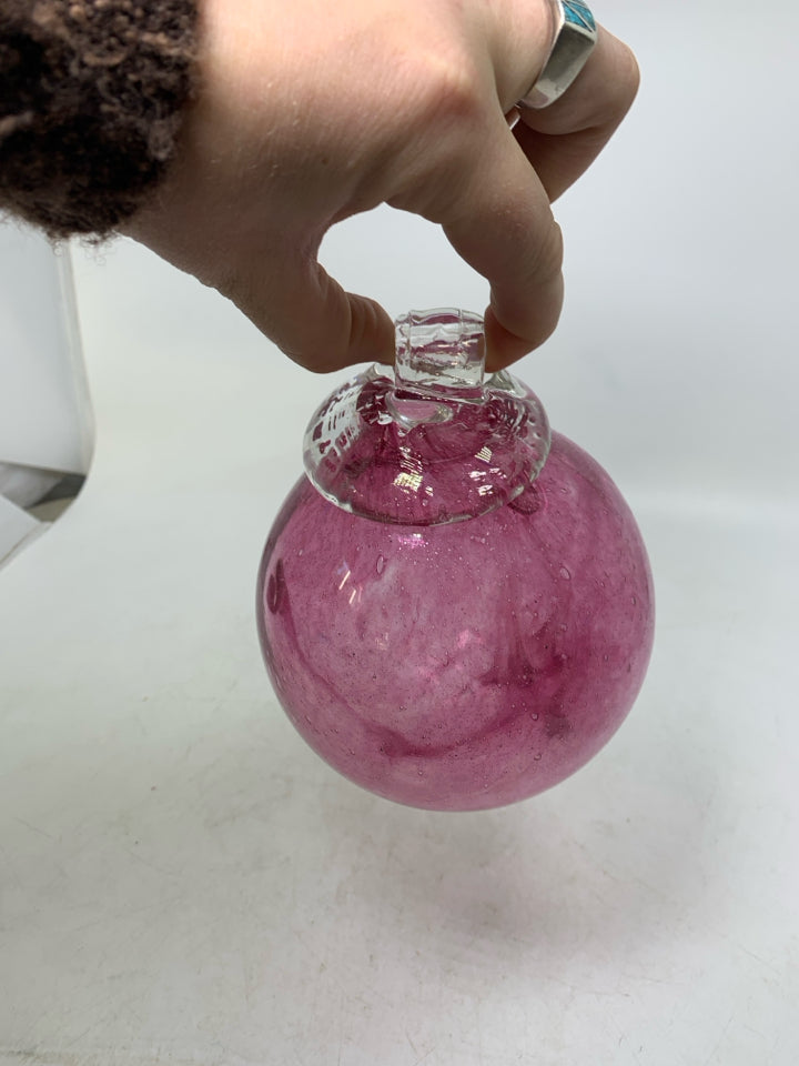 LARGE BLOWN GLASS ORB.