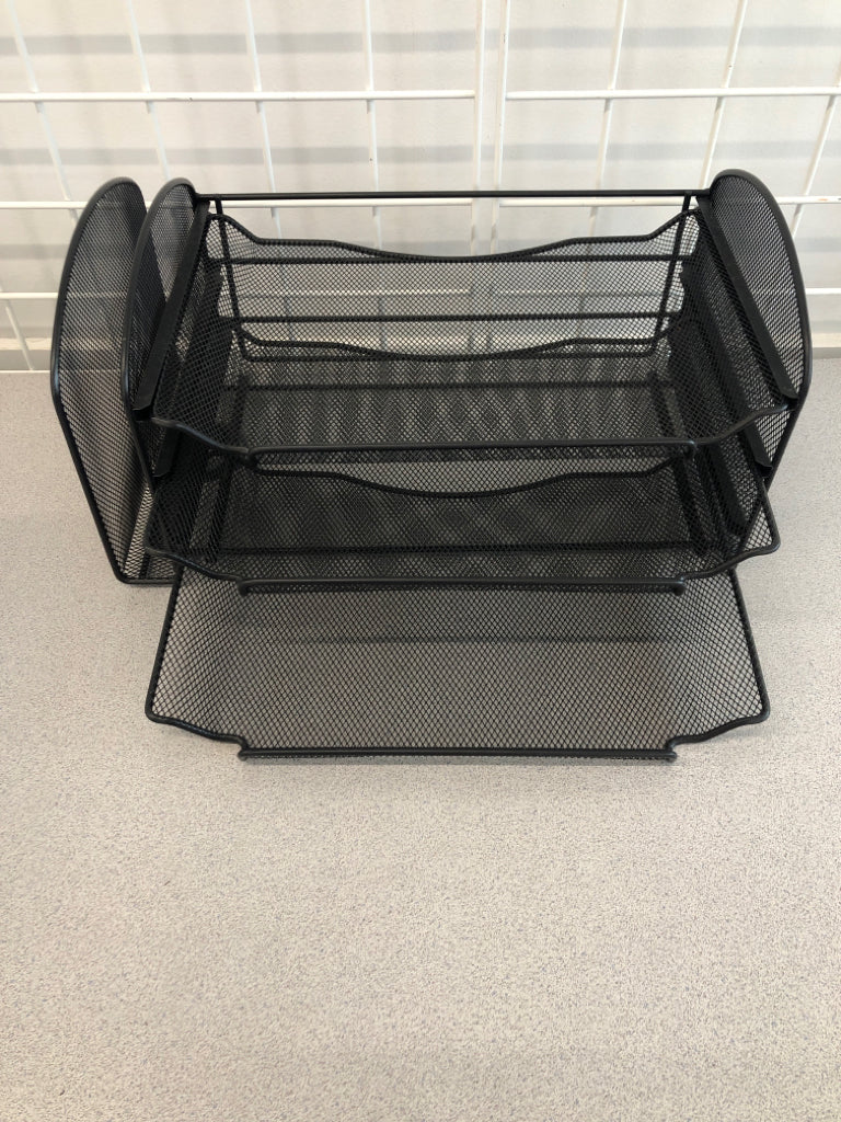 3 SHELF METAL DESK ORGANIZER.