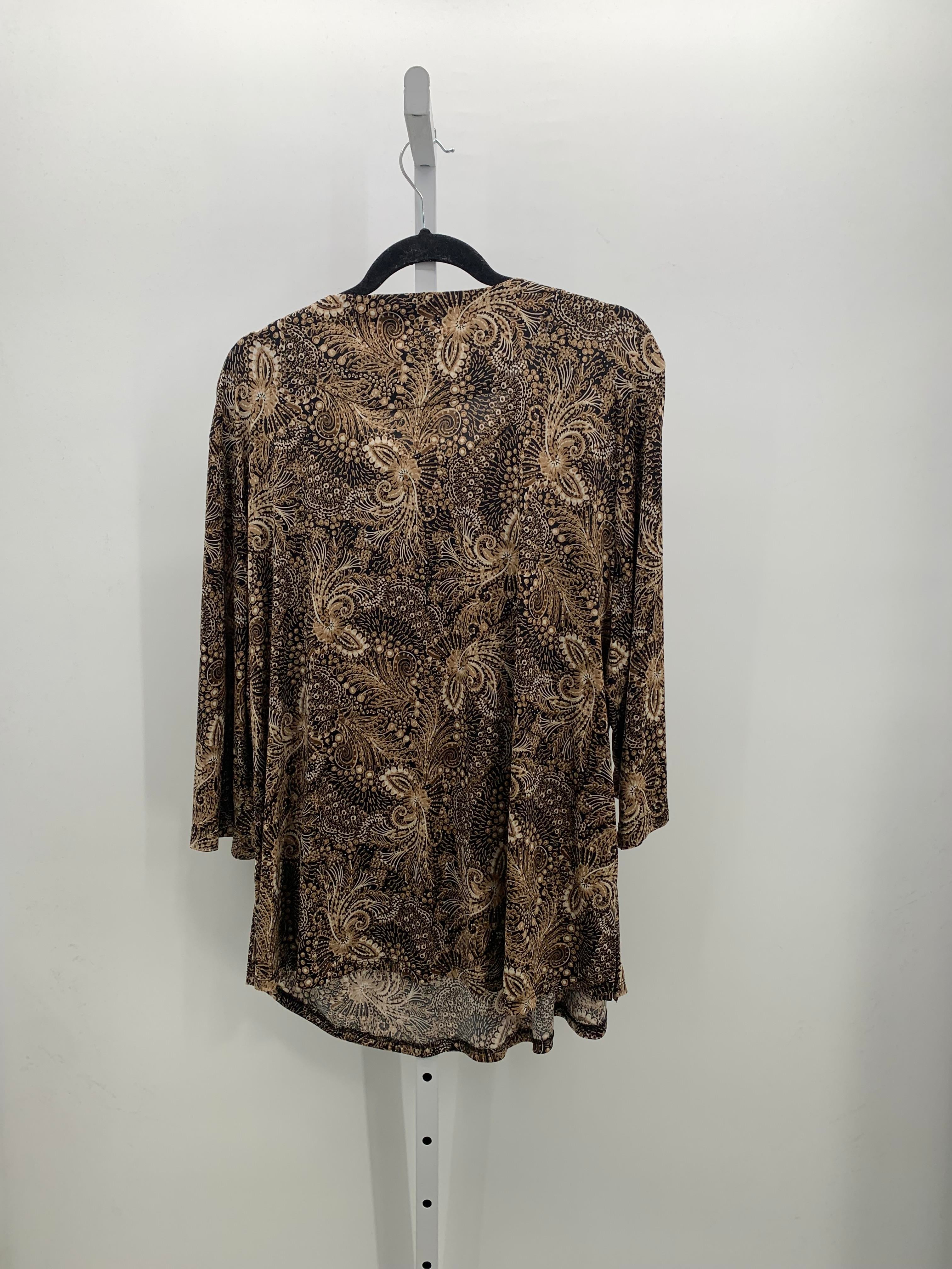 Size 2X Womens 3/4 Sleeve Shirt