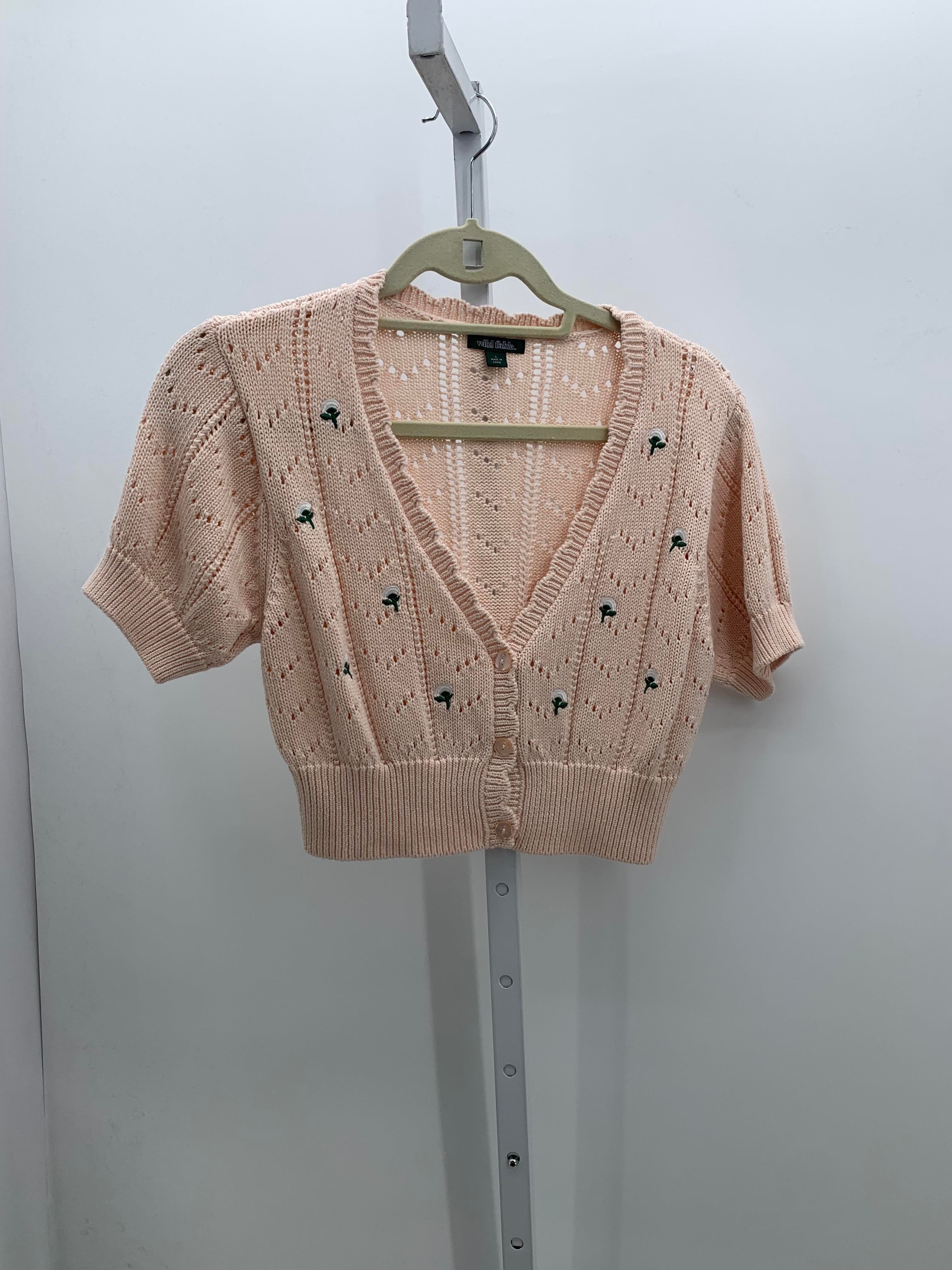 Wild Fable Size Large Juniors Short Sleeve Sweater