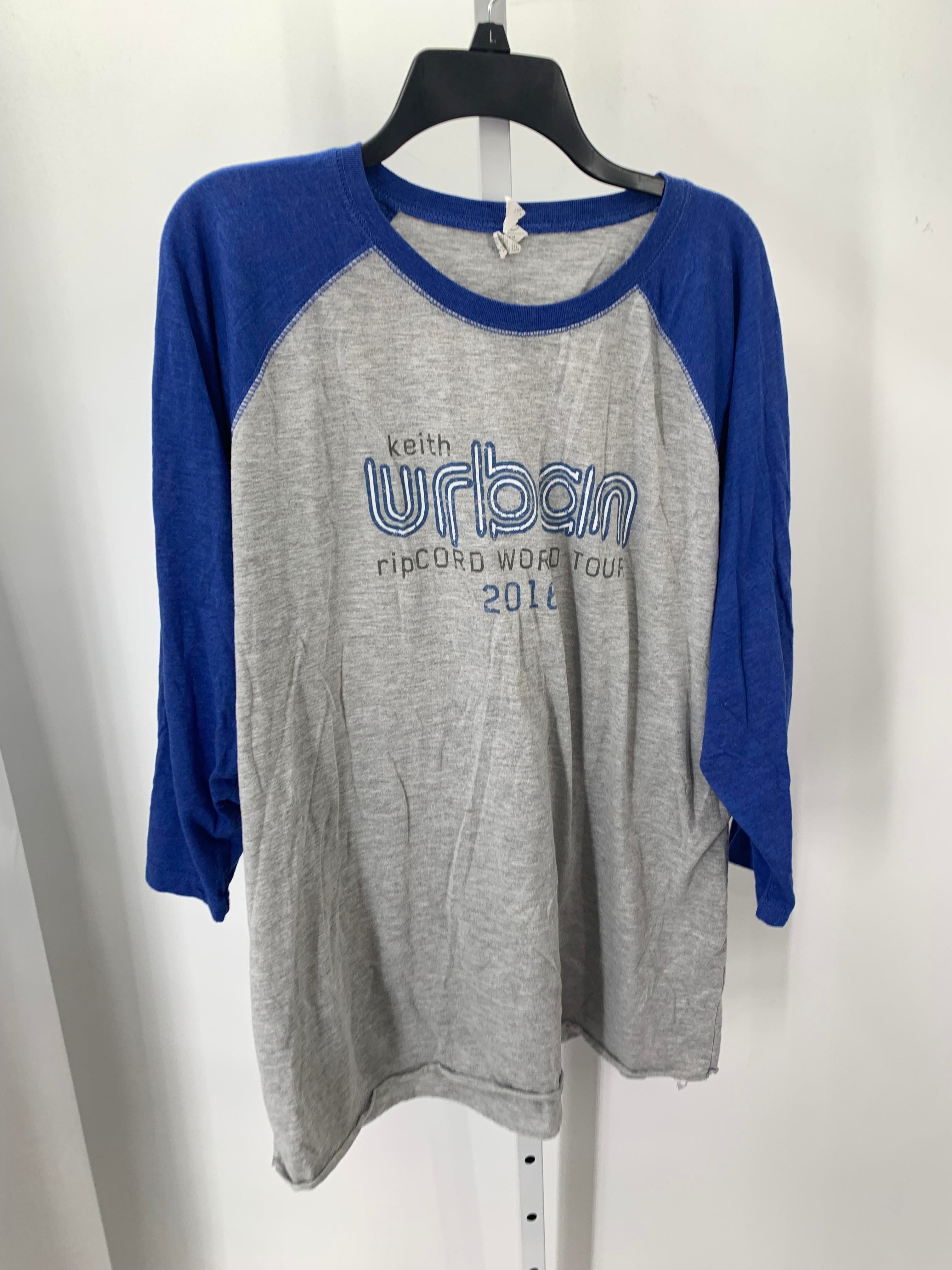 Size 2X Womens 3/4 Sleeve Shirt