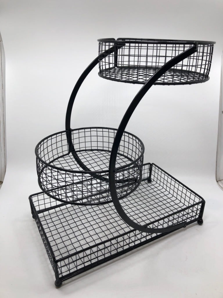 BLACK WIRE 3 TIER ORGANIZER.