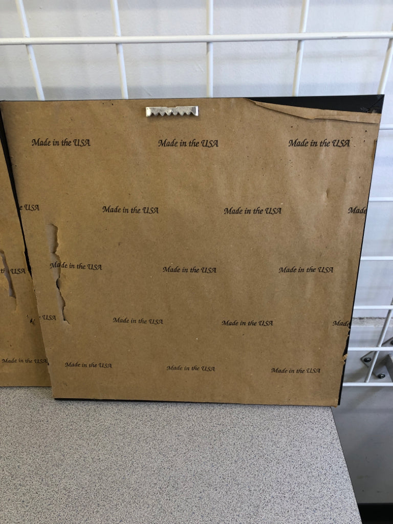 PINK FLOWER SHADOWBOX ART IN DK WOOD FRAME.