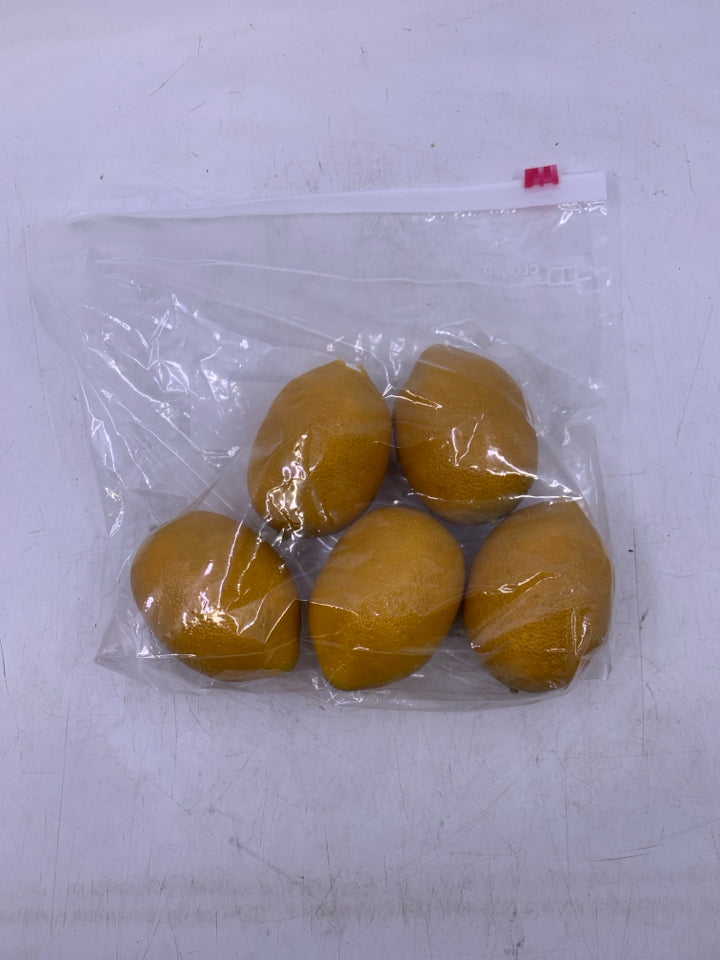 BAG OF FAUX LEMONS FILLER.