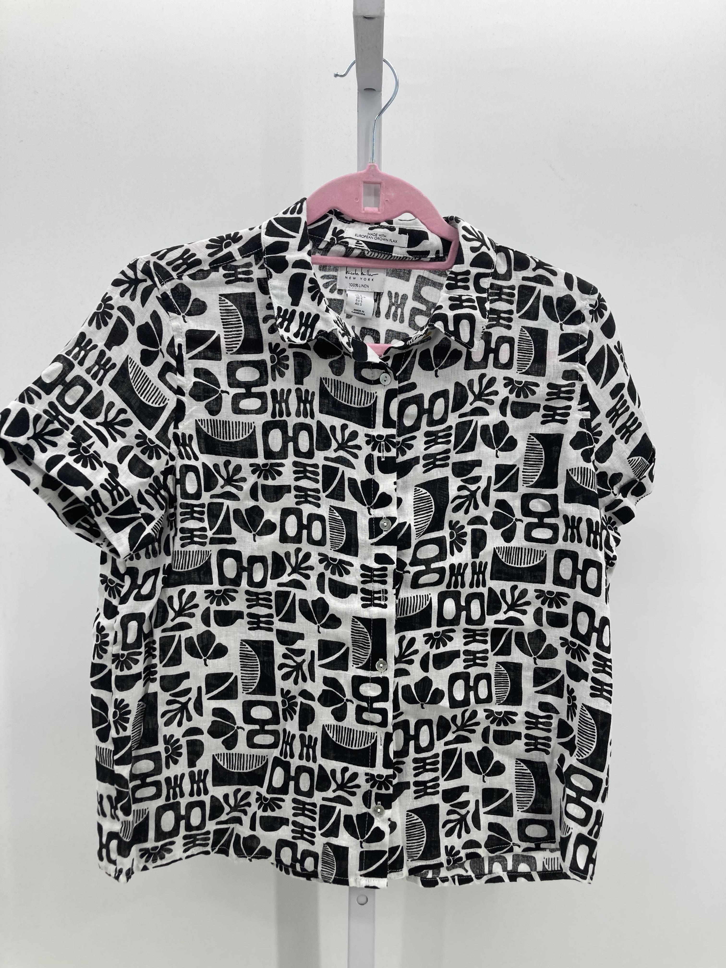 Nicole Miller Size Small Misses Short Sleeve Shirt