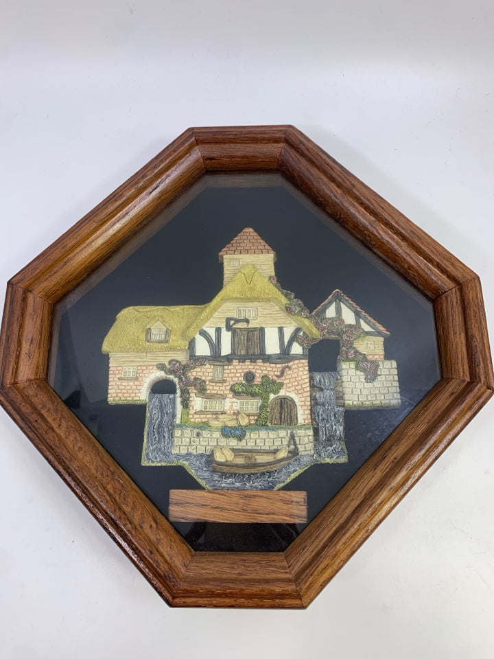 PERSHORE MILL IN SHADOW BOX WALL HANGING DAVID WINTER.