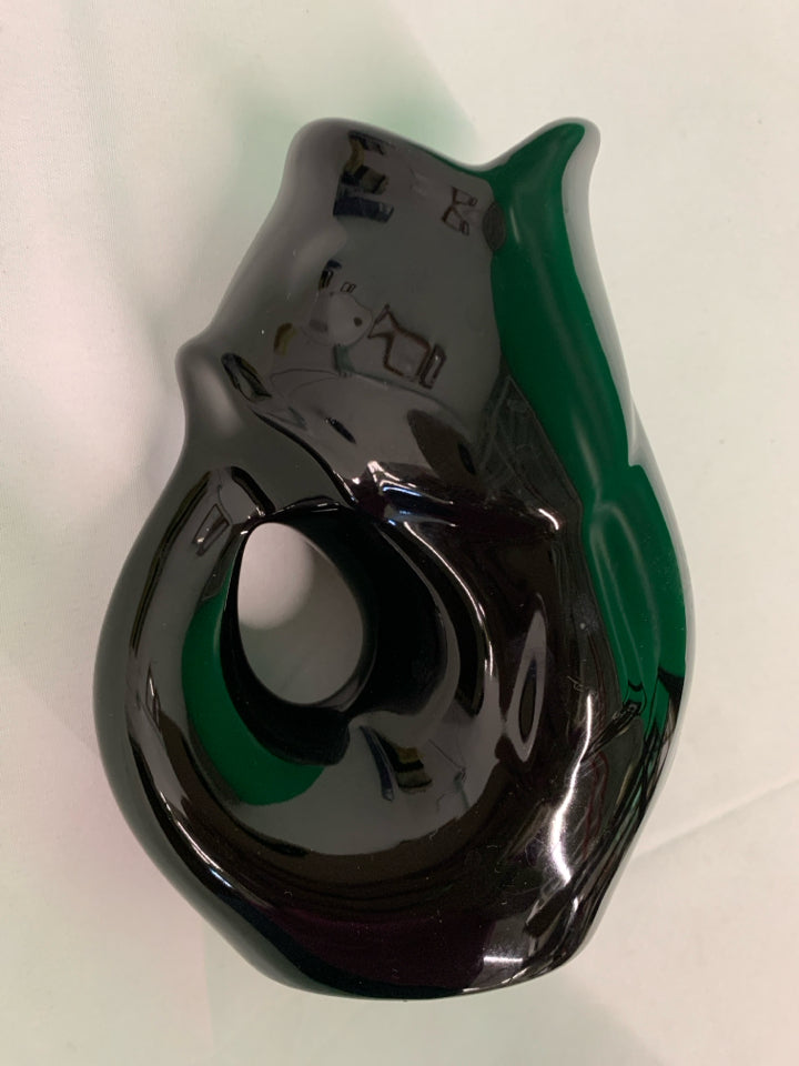 BLACK FISH GURGLING PITCHER.