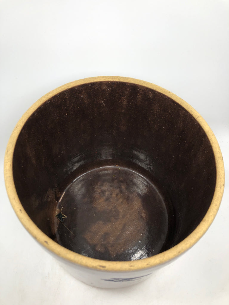 VTG BURLEY BLUE BIRD STONEWARE CROCK *SECOND.