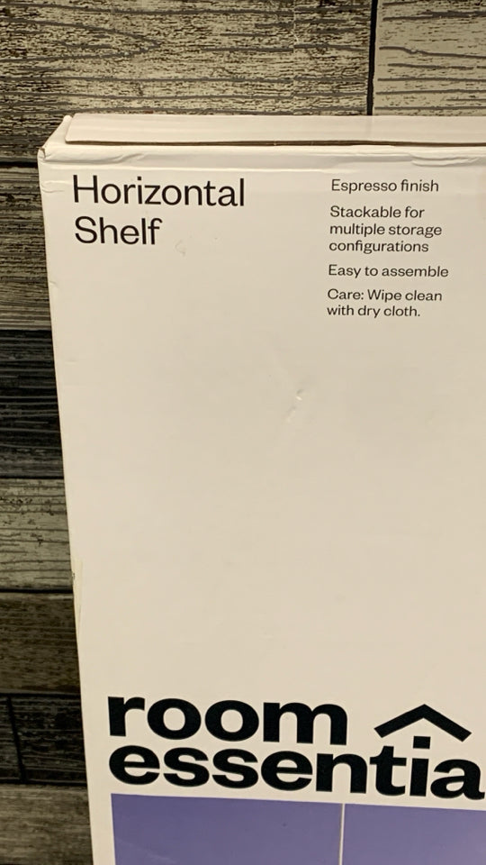 NIB HORIZONTAL SHELF ESPRESSO FINISH.