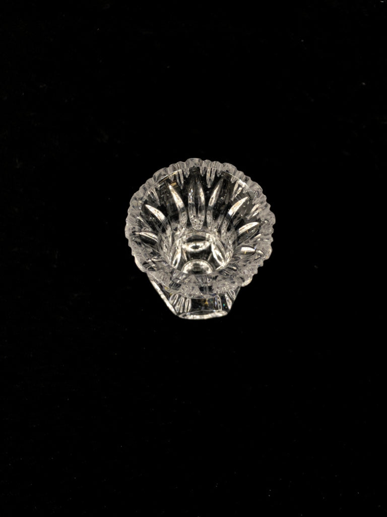 CLEAR CUT GLASS TOOTHPICK HOLDER.